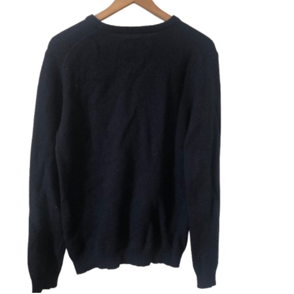 Men's Multicolor 80s Inspired Striped Wool Blend Crewneck Sweater Small - Picture 4 of 7